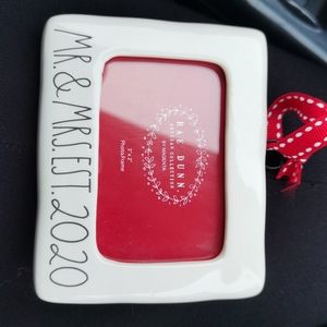 Rae dunn Mr and Mrs 2020 frame ornament